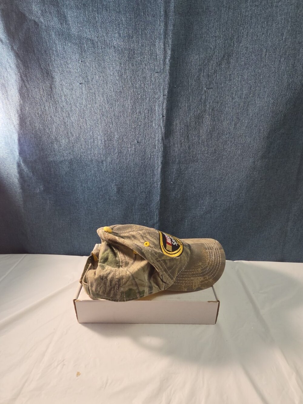 NASCAR Sprint Cup Series Camo Hat Yellow Underbill Adjustable Racing Cap Vintage - Picture 11 of 16